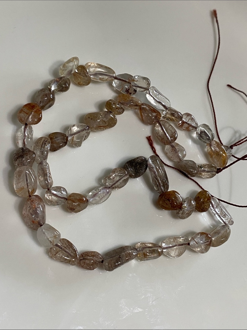 Rutilated Quartz Bead Strand